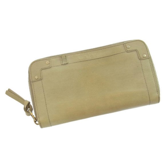 Chloe Handbags - Chloe Wallet Purse Long Wallet Beige Woman Authentic Used Y896